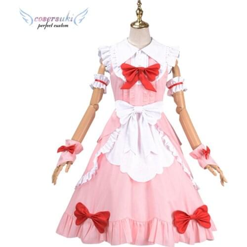 Touhou Project Remilia Scarlet Remiria-Sukaretto Cosplay costume Pink Maid Cosplay Carnaval Costume Halloween Christmas Costume