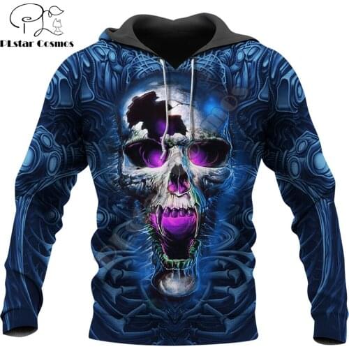 Horror Skull 3D All Over Printed Mens Autumn Hoodie Sweatshirt Unisex Streetwear Casual Zip Jacket Halloween Pullover KJ657