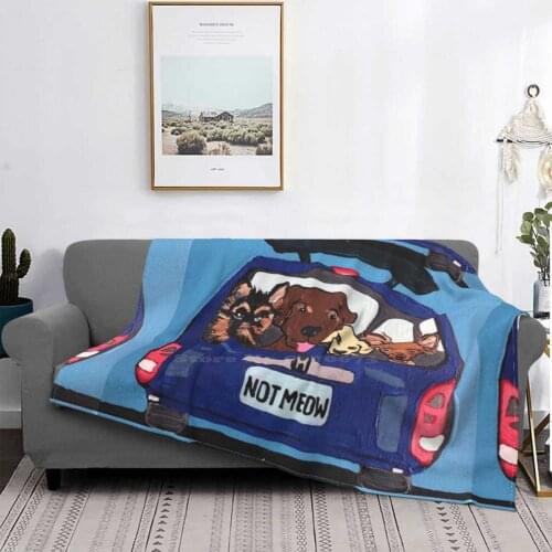 "Not Meow" Dog Car Joyride Dogs Puppy Ride Cruising In The Car Chihuahua Shepherd Labrador For Home Sofa Bed Camping Car Plane