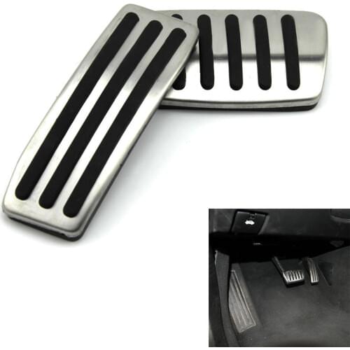BBQ@FUKA 2pcs/set AT Foot Pedal Footrest Pad Plate Fuel Gas Brake Pedal Fit For Cadillac SRX 2010-2015 No Drill Car-Styling