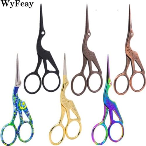 Crane Mouth Scissors Retro Cross Stitch Antique Black Vintage Cute Small Sewing Scissor Fishing Thread Cutting DIY Fabric Shears