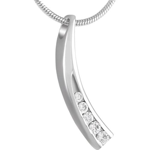 IJD9258 Cremation jewelry pendant necklace women,man stainless steel clear crystal urn locket for ashes,personalized necklace