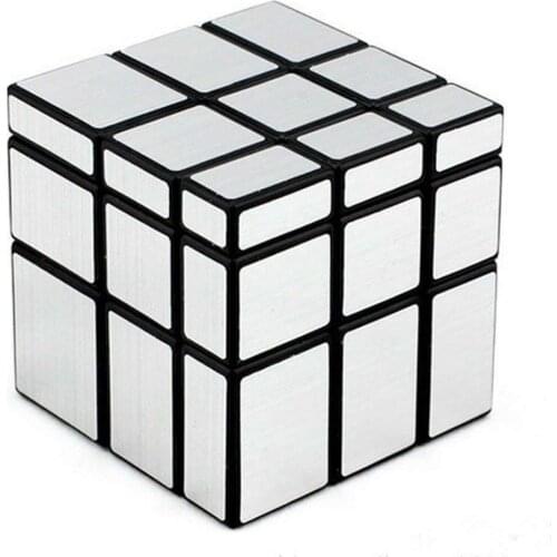 Shengshou Mirror Speed Magic Cube 3x3x3 Unequal Puzzle Twist Silver Black 57mm Cast Coated Pack With Color Box 3x3 Safe ABS Toy