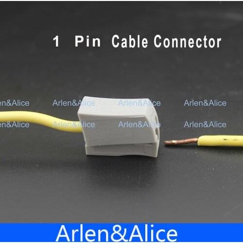 100pcs Single 1 pin cable wire wiring connecting connector for lamp