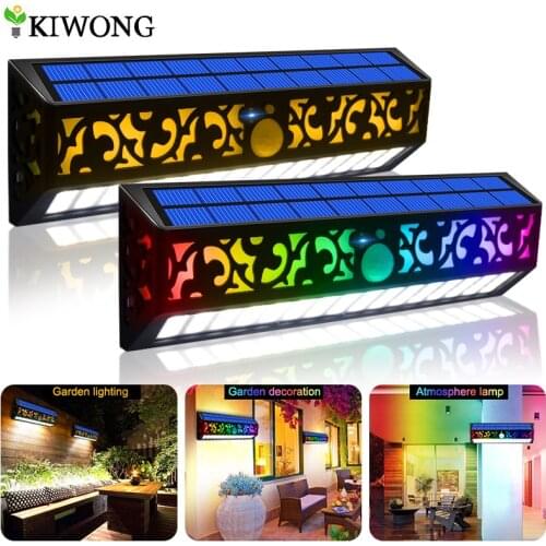 Solar Motion Sensor Lights Outdoor Retro Hollow-out Design Decoration Wall Light Lighting for Outdoor Waterproof Solar Lamp