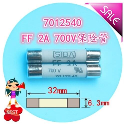 Fuse Tube FF 2A 700V 7012540 6.3x32mm UR High Quality Ceramic Fuse
