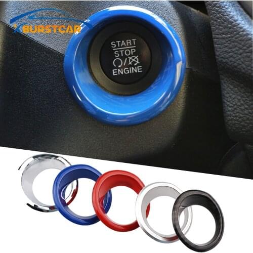 Xburstcar Car Ignition Key Switch Decoration Ring Circle Trim Stickers for Jeep Compass 2017-2020 Renegade 2014-2020 Accessories