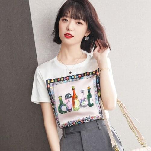 Womens T-shirt Top Short Sleeve Printed T Shirt Summer Fashion T-shirt 2021 Women Fashion Clothing