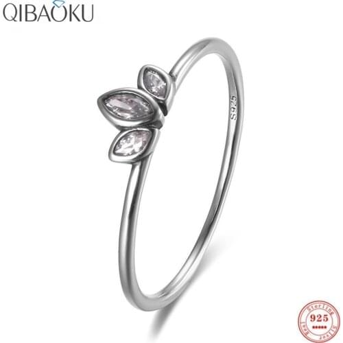 Sterling Silver 925 Rings for Women White Zircon Silver Oxide Ring Fine Jewelry Sweet Cute Finger Ring Exquisite Gift