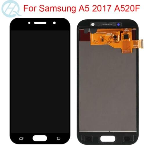 TFT LCD For Samsung Galaxy A5 2017 LCD With Frame Touch Screen Assembly 5.2" SM-A520F A520F Display Touch Panel Assembly