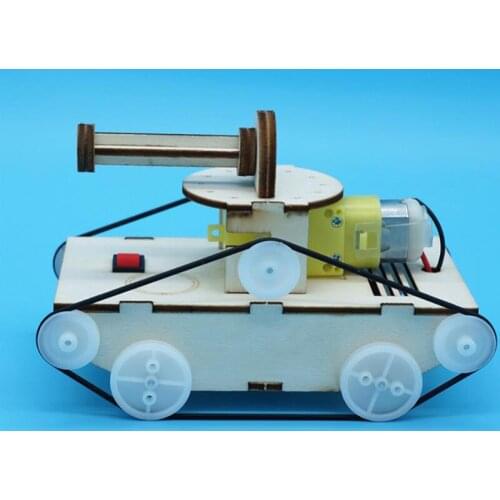 1Set DIY Tank Car Model Puzzle Educational Science Experiment Technology Toy STEM Toy