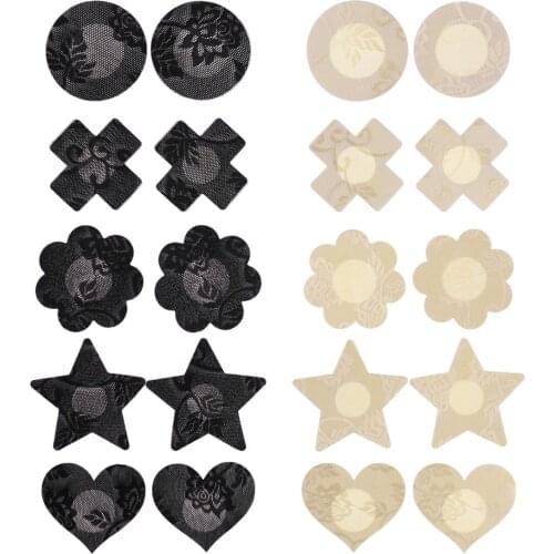 10 Pairs Nipple Covers Disposable Adhesive Breast Pasties Sexy Invisible Boobs Lift Stickers Portable Bra Tapes Womens Intimate