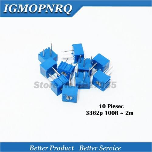 10pcs 3362P series resistance 101 201 501 102 202 502 103 Trimpo Trimmer Potentiometer 3362 500R 1K 2K 5K 10K 20K 50K 100K