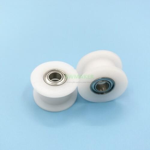 10pcs smooth TIMING BELT IDLER PULLEY+BEARING delrin POM H wheel 3/4/5 mm bore REPRAP DIY PRUSA 3D printer accessories