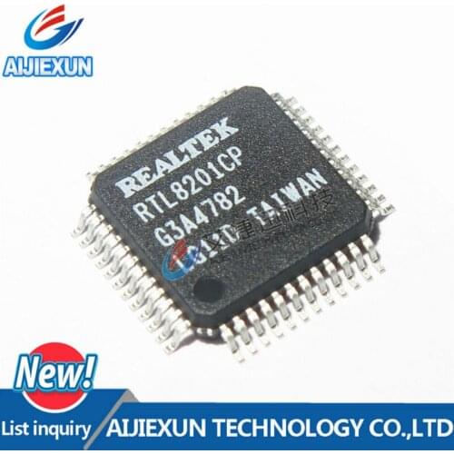 10Pcs RTL8201CP-VD-LF RTL8201CP QFP48 SINGLE-CHIP/SINGLE-PORT 10/100M FAST ETHERNET PHYCEIVER in stock 100%New and original