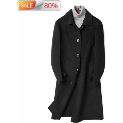 100% Wool Coat Men Double-sided Long Jacket Mens Overcoat Plus Size Coats and Jackets Abrigo Hombre LM-1A1021 B2224A