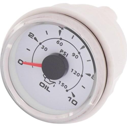 52mm Oil Pressure Gauge Meter 0~10 Bar 0~150 Psi LCD Waterproof Oil Press Meter 8 Colors Backlight Fit Car Truck Boat Yacht