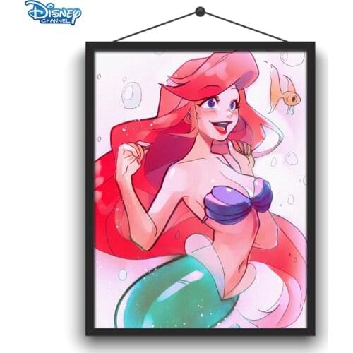 Disney 5D DIY Diamond Painting Princess Gouache Oil Painting Style Diamond Embroidery Exclusive Handicraft Home Decoration Gift