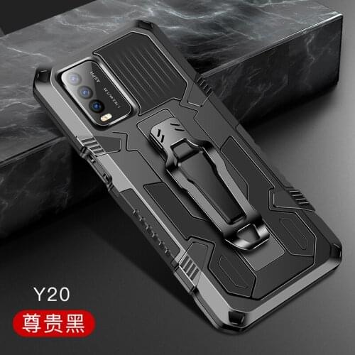 Armor Phone Case For Vivo Y20 Case Vivo Y20 V2029 Shockproof Belt Clip Holster Cover For Vivo Y20i 6.51" V2027 V2032 Coque Funda