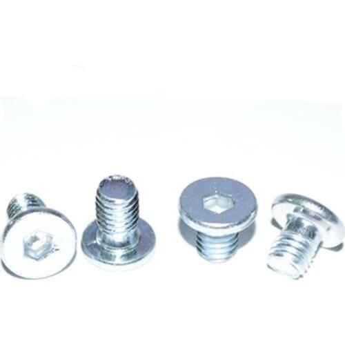 10Pcs M5 Big flat Screws Thin head OD 13mm-14mm Allen inner hexagon Screw Harden plating Blue zinc Length 4mm-20mm