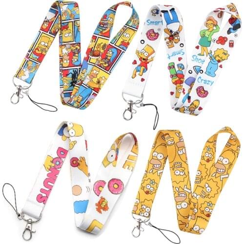 Cartoon Anime Funny Mobile Phone Lanyard Keychain Neck Straps USB Gym ID Pass Card Badge Holder DIY Hanging Rope Accessories