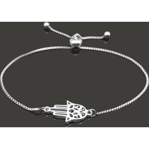 Stainless Steel Buddaha Hand Charm Bracelet For Women Jewelry