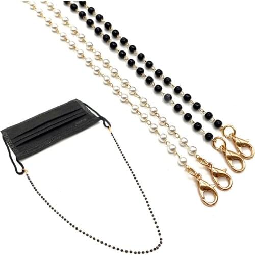New Fashion Unisex Anti-lost Beaded Chain Face Mask Lanyards Reading Glasses Chain Neck Strap Mask Cord Holder Jewelry