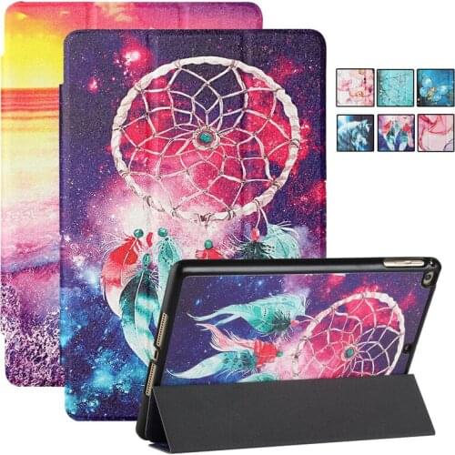 For Lenovo Tab M10 Case Tri-Fold Leather Cute Painted Cover For Funda Lenovo Tab M10 tb-x505f x505l tb-x605l x605f Tablet Case