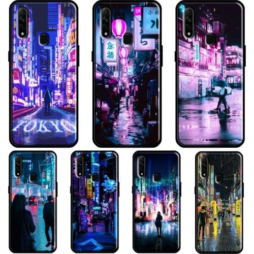 Neon Tokyo Seoul Case For OPPO A53 A31 2020 A5 A9 A15 A52 A72 A92 A1K A83 A91 A5S Find X3 Pro Reno 2Z Cover