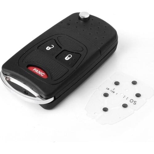 For Chrysler Car Black Uncut Flip Key Shell For Dodge Caliber /Nitro /Ram1500/ Ram2500/ Ram3500/ Caravan/ Grand Caravan