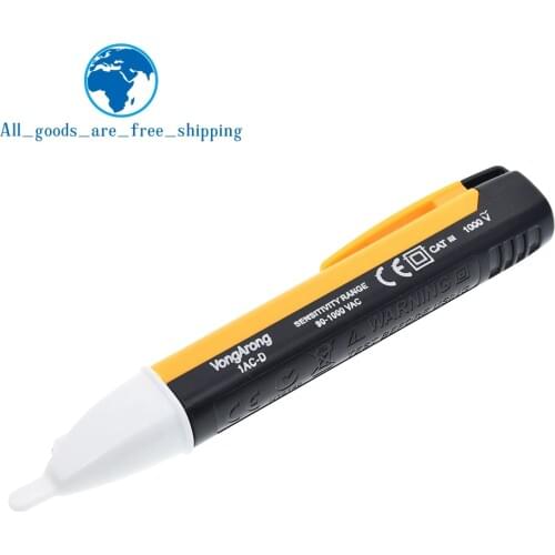 TZT 90-1000V Electric Socket Wall AC Power Outlet Voltage Alert Detector Sensor LED Tester LED Indicator Light Voltage Alert Pen