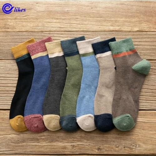 Elikes Men's Colored Socks