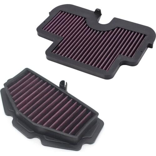 2 Pcs Motorcycle Air Cleaner Filter Air Filter Motorcycle Accessories for KAWASAKI, Purple & Purple-Black