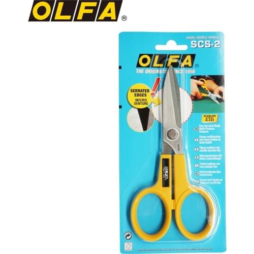 OLFA import stainless steel non-slip tailoring fabric large zigzag 112B multi-purpose scissors SCS-2
