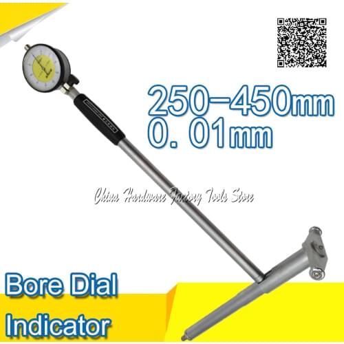 0.01mm bore display high precision dial bore gauge hole diameter measure 250-450mm
