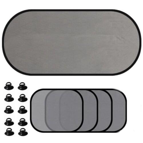 Car Windshield Sunshades Nylon Mesh Sun Shade Side Window Visor 5 Pcs Mesh Set Rear Gear Automobiles Exterior Accessories Auto