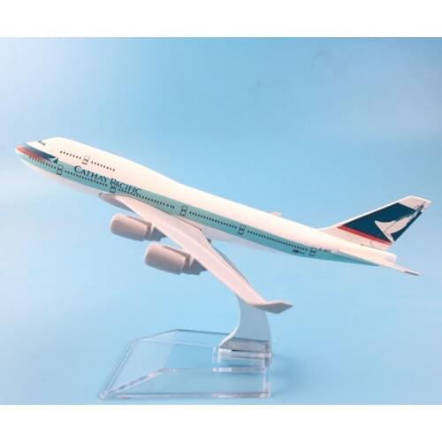 16CM AIRLINES 747 CATHAY PACIFIC AIRCRAFT MODEL MODEL PLANE SIMULATION 16 ALLOY CHRISTMAS TOYS GIFT KIDS