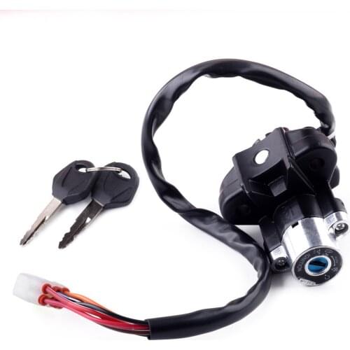 Motorcycle Modified 6Pins Ignition Switch Control Lock Keys Fit For Kawasaki Yamaha Honda