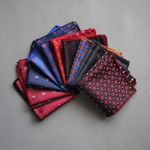 Mens Suits Business Paisley Floral Printed Pocket Square Handkerchief Women Polyester Chest Pocket Hankies Hanky Chest Towel