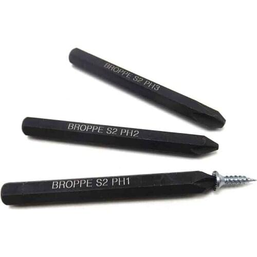 HOEN 3PCS 8mm Hex Shank Cross Phillips Electric Magnetic Screwdriver Bit Set For Heavy Duty Impact Driver Set Screwdriver Bits