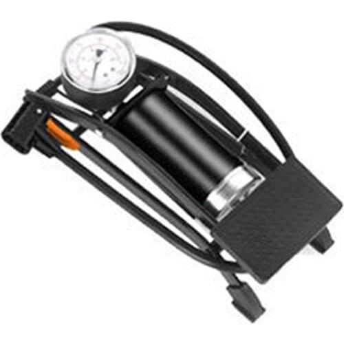 Single-Cylinder Foot Pump Portable Floor Bike Pump with Accurate Pressure Gauge and Smart Valve 200PSI Air Pump for Bicycles Mot