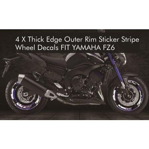 Motorcycle Rim Full Coverage Sticker Inner Outer Moto Reflective Decorative Wheel Decals For YAMAHA FZ6 FZ-6 fz6 With Logo