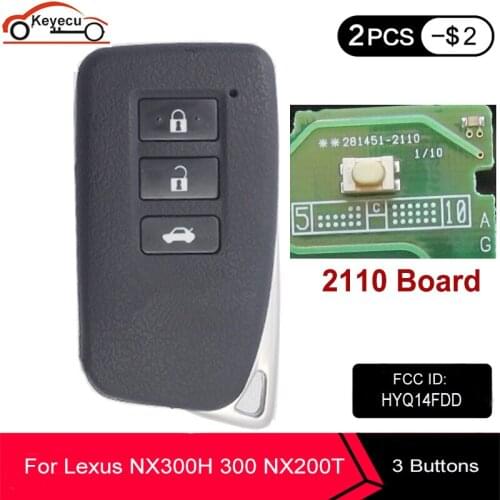 KEYECU Smart Remote Key 3 Button Transmitter for Lexus NX300H NX200T NX300 2015-2018 P/N: 89904-78140 281451-2110 AG on Board