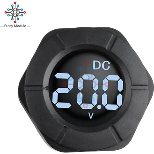 PZEM-019V PZEM-024V Digital Voltmeter Round LCD Display DC 0-300V AC 30-500V Car Voltage Monitor Volt Panel Meter