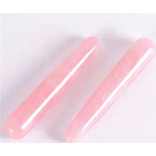 Pink Rose Quartz Massage Wand Narural Hand Carved Crystals Healing Stones For Reiki