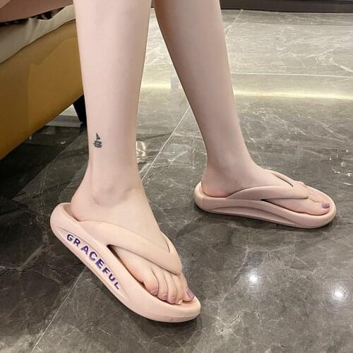Flip flop fashion thick soled slipper lovers beach coconut EVA slippers mens flip flops man shoes home slippers men slippers