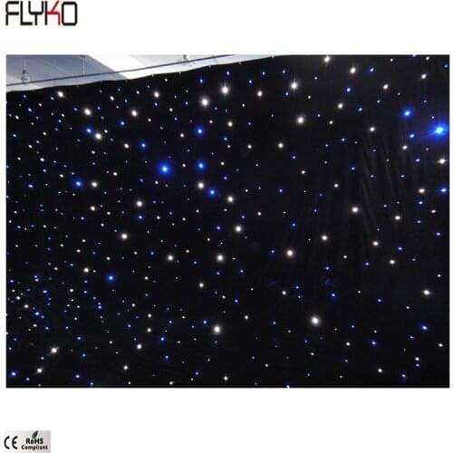 Cheap price wedding backdrop 4x6m BW DMX function led star curtain High Quality Folding Led Display