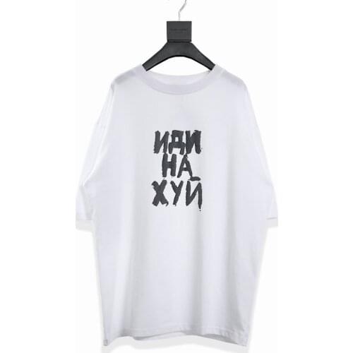 VETEMENTS High street new VTM vehicles short sleeve OS loose casual hip hop lovers short sleeve t-shirt men and women fashion