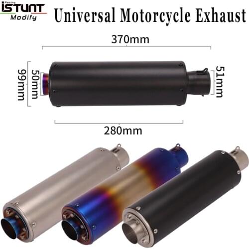 36-51mm Universal Motorcycle Exhaust Modified Muffler Pipe For Scooter Pit Bike Dirt Motocross For R1 R3 R6 ER6N CBR250R Z900
