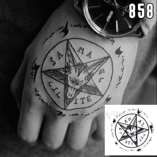 Waterproof Temporary Tattoo Sticker Animal Star Circle Steering Fake Tatto Flash Tatoo Hand Size Art Tattoos for Boy Women Men